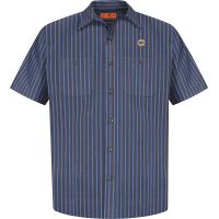 2363067, Small, Grey Blue Striped, Left Chest, NAPA Bolt - Full Color.